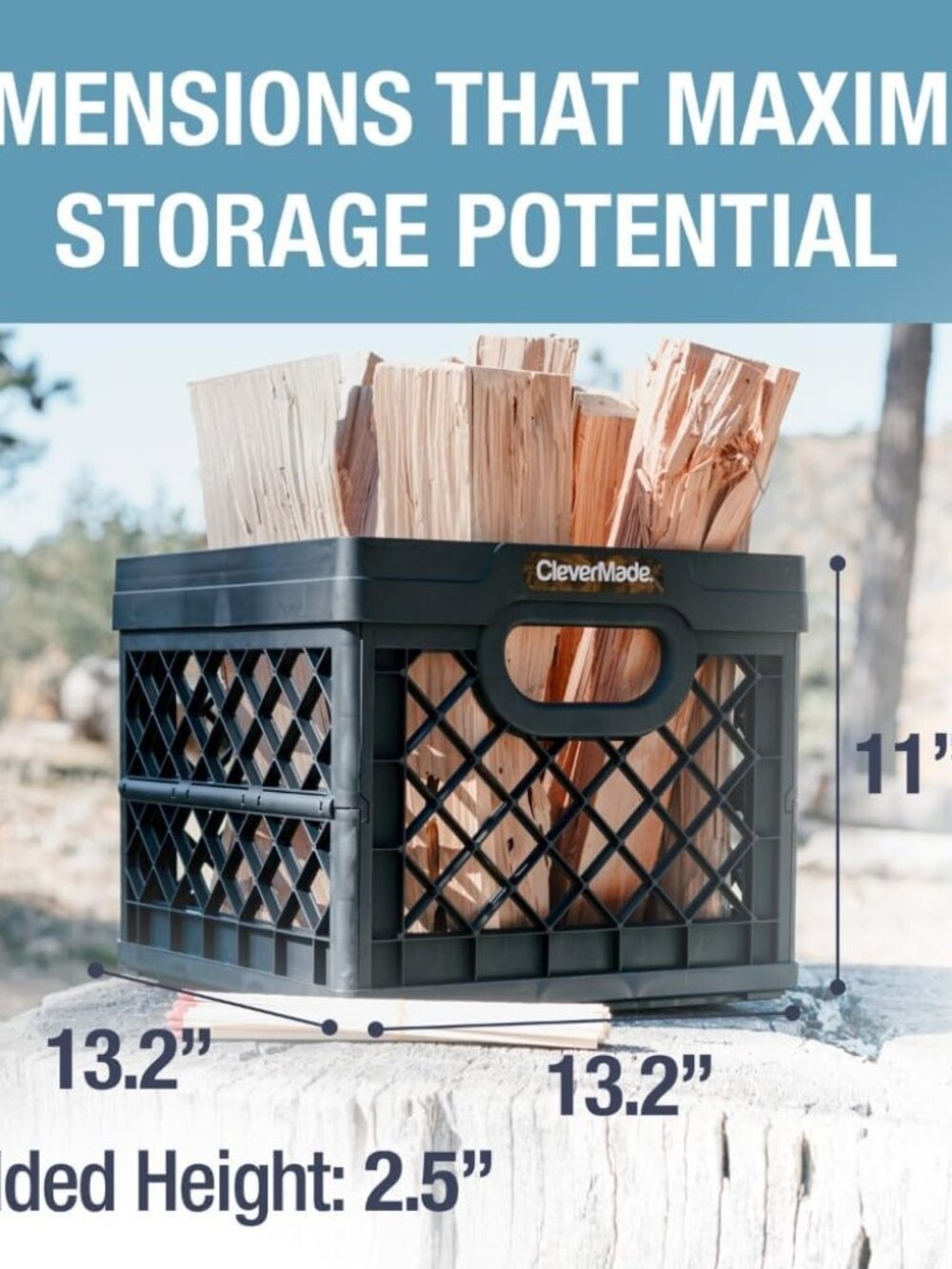 Collapsible Milk Crate 25L 6.6 Gal, 50 lb Capacity Heavy Duty Folding Crate – St - Picture 2 of 9